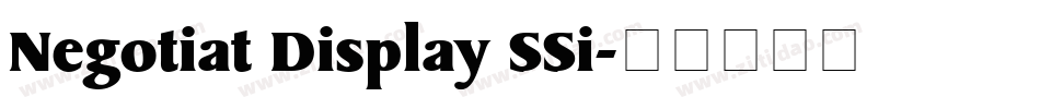Negotiat Display SSi字体转换